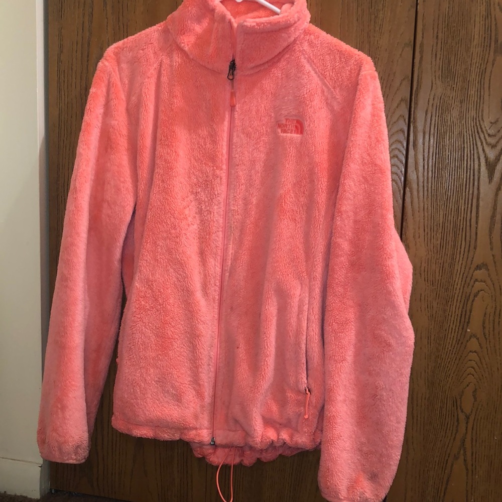 Fuzzy north face jacket